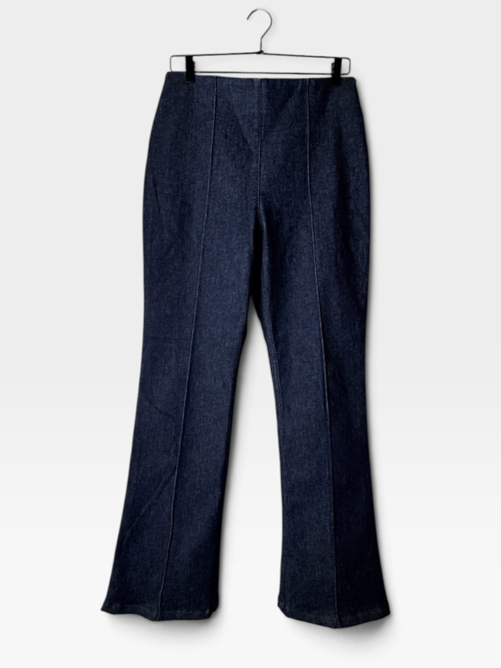 Spanx Denim Flare Jean Raw Indigo Women's Size Large Dark Wash Stretch (V)